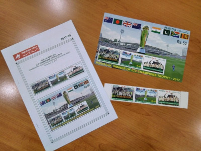 stamps issued to commemorate pakistan s champions trophy triumph stamps issued to commemorate pakistan s champions trophy triumph