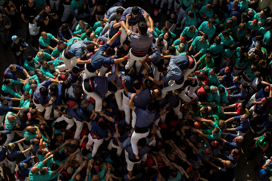 the group colla els capgrossos de mataro form a human tower called 039 castell 039 during the all saints day in vilafranca del penedes town near barcelona spain photo reuters