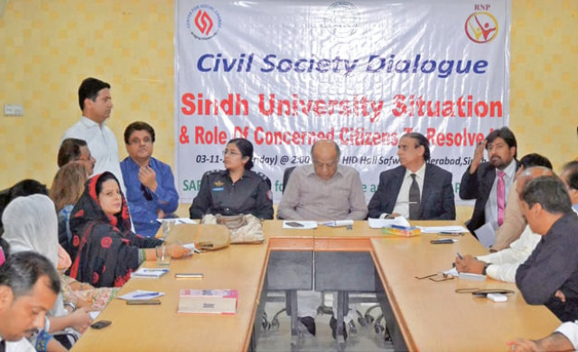 intending to generate solutions through debate some of the stakeholders sat across a table at a consultative dialogue on friday to explain the problems of su and suggest remedies for them photo online