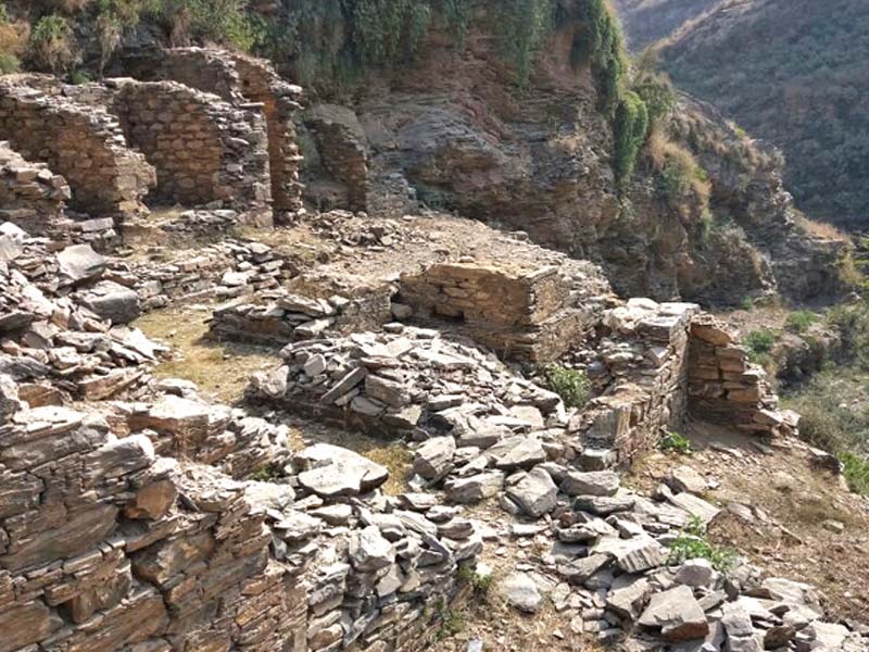 the historical tarali heritage archaeological site in mardan comprising buddhist stupas and other ancient artifacts photo express