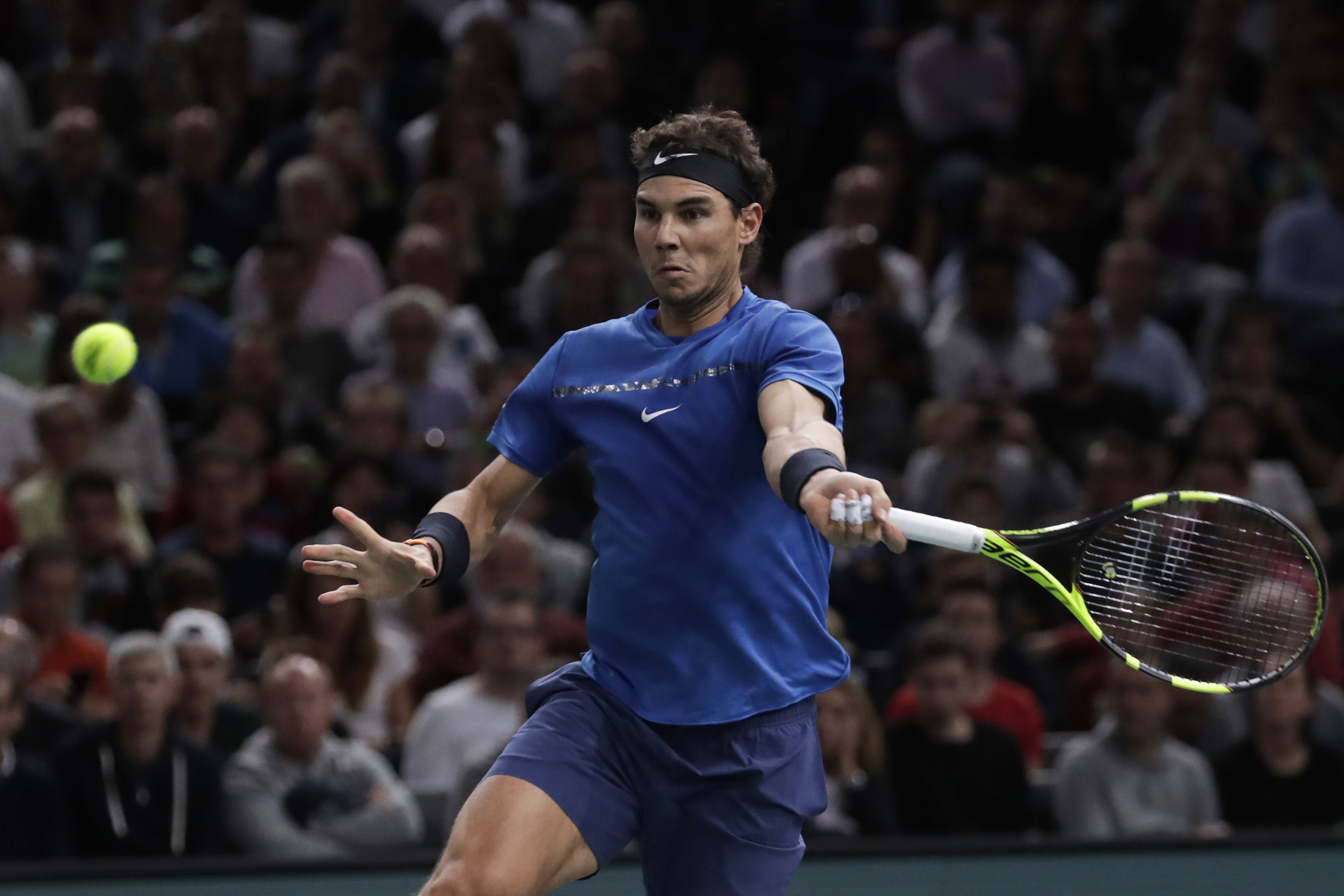 back to number one rafael nadal became the oldest man to secure top spot in the end of season rankings when he beat hyeon chung in his opening match on wednesday at the paris masters photo afp