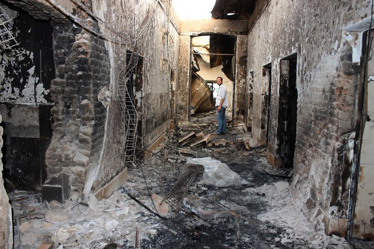 in 2015 this hospital run by doctors without borders was destroyed by a us airstrike in kunduz afghanistan on saturday civilians and officials in the chardara district of kunduz reported that at least 13 civilians were killed by american airstrikes against the taliban there photo afp