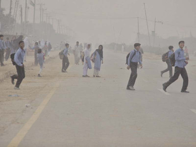 school timing revised due to smog school timing revised due to smog