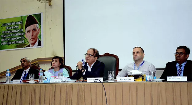 dr hasan askari rizvi delivering the keynote address at the inauguration ceremony of an international conference at university of karachi photo app dr hasan askari rizvi delivering the keynote address at the inauguration ceremony of an international conference at university of karachi photo app