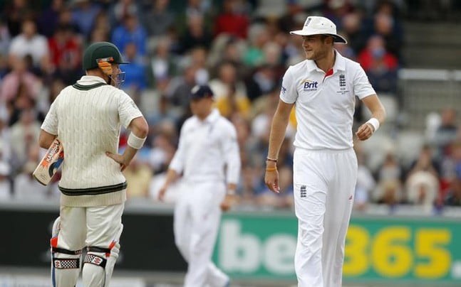 perennial danger stuart broad says a player like david warner can hurt the opposition if you give him time to settle down photo reuters