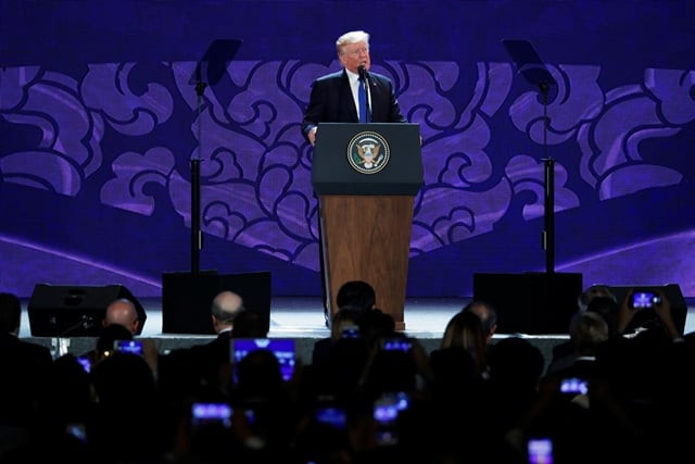 us president donald trump delivers remarks at the apec ceo summit in danang vietnam november 10 2017 photo reuters us president donald trump delivers remarks at the apec ceo summit in danang vietnam november 10 2017 photo reuters