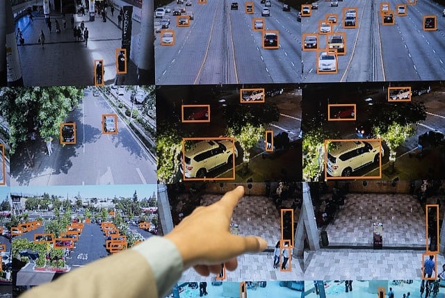 a display shows a vehicle and person recognition system for law enforcement during the nvidia gpu technology conference which showcases artificial intelligence deep learning virtual reality and autonomous machines in washington dc november 1 2017 photo afp a display shows a vehicle and person recognition system for law enforcement during the nvidia gpu technology conference which showcases artificial intelligence deep learning virtual reality and autonomous machines in washington dc november 1 2017 photo afp