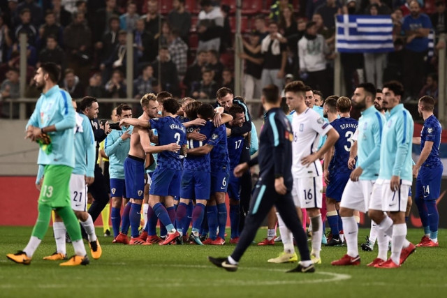 croatia 039 s players celebrate after winning the world cup 2018 play off football match greece vs croatia on november 12 2017 in piraeus photo afp croatia 039 s players celebrate after winning the world cup 2018 play off football match greece vs croatia on november 12 2017 in piraeus photo afp