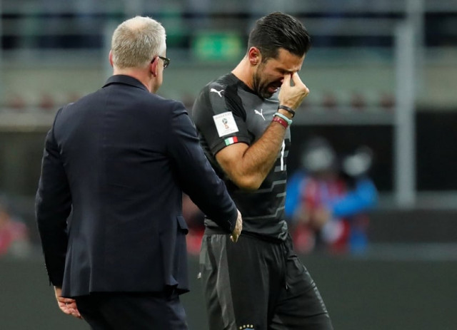 italy 039 s gianluigi buffon looks dejected after the match against sweden on november 13 2017 photo reuters italy 039 s gianluigi buffon looks dejected after the match against sweden on november 13 2017 photo reuters