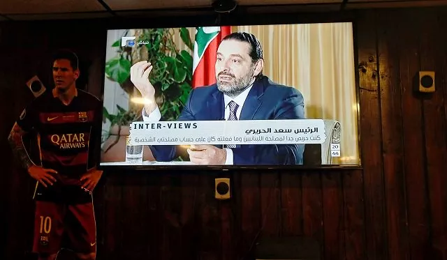 lebanon 039 s prime minister saad al hariri who has resigned is seen during future television interview in a coffee shop in beirut lebanon november 12 2017 photo reuters lebanon 039 s prime minister saad al hariri who has resigned is seen during future television interview in a coffee shop in beirut lebanon november 12 2017 photo reuters