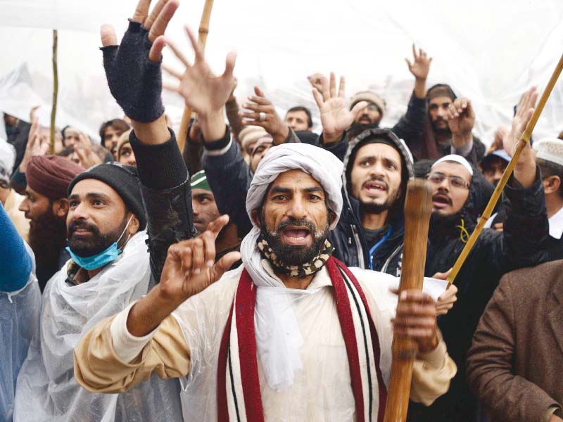 tlyra supporters shout slogans during rain photo afp