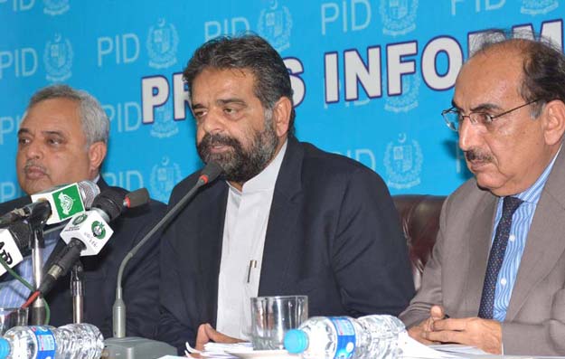 file photo federal minister for national food security and research sikandar hayat khan bosan addressing a press conference photo pid