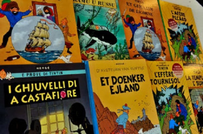 tintin and snowy drawing sells for 500 000 euros