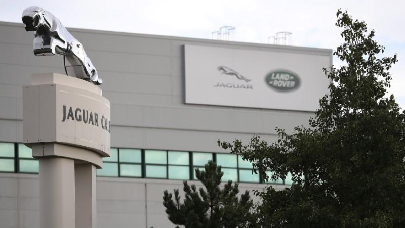 signs are seen outside the jaguar land rover plant at halewood in liverpool northern england september 12 2016 photo reuters