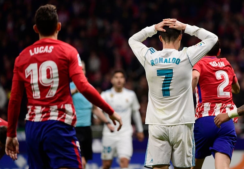 out of form real bossed possession and created several decent chances but ronaldo 039 s uncharacteristically horrendous form in front of goal saw them fail to open their account in the game photo afp