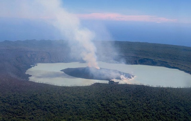 vanuatu witnessed a mass evacuation earlier this year when a volcano began erupting this file photo shows smoke and ash emanating from the manaro voui volcano located on vanuatu 039 s northern island ambae in the south pacific october 1 2017 photo reuters