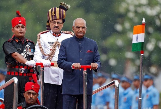 file photo president ram nath kovind inspects an honour guard after being sworn in at the rashtrapati bhavan presidential palace in new delhi india july 25 2017 photo reuters