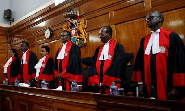 kenya s supreme court judges arrive at the courtroom before delivering their ruling photo reuters