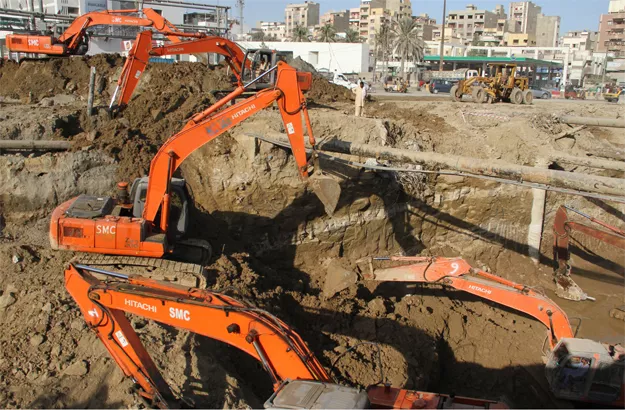 punjab chowrangi has been dug up for months for the construction of an underpass photo ppi punjab chowrangi has been dug up for months for the construction of an underpass photo ppi