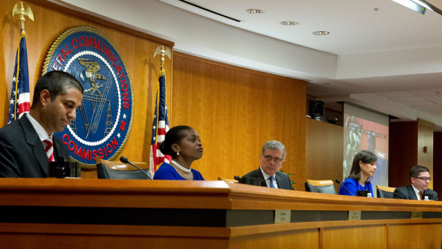fcc commissioner ajit pai left and fcc chairman tom wheeler center join other commissioners during an agency meeting in washington photo afp fcc commissioner ajit pai left and fcc chairman tom wheeler center join other commissioners during an agency meeting in washington photo afp