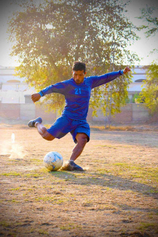 pakistani midfielder muhammad adil cannot shake his feelings when it comes to palestine where he played twice with the pakistan football team photo afp pakistani midfielder muhammad adil cannot shake his feelings when it comes to palestine where he played twice with the pakistan football team photo afp