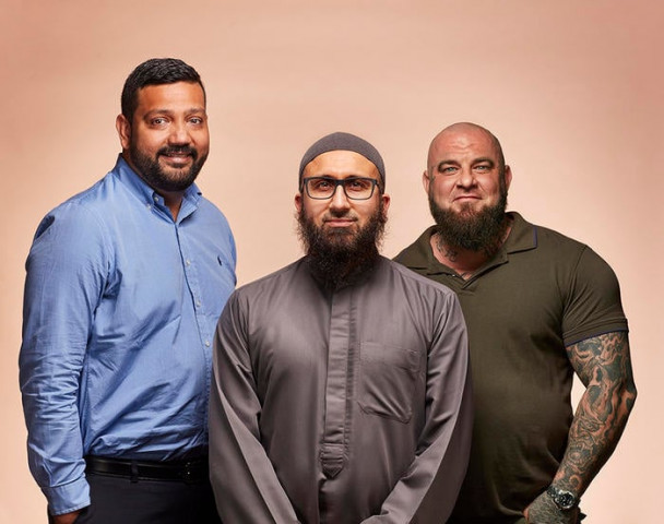 ali kadri imam uzair and robbie maestracci feature in 039 the mosque next door 039 photo sbs ali kadri imam uzair and robbie maestracci feature in 039 the mosque next door 039 photo sbs