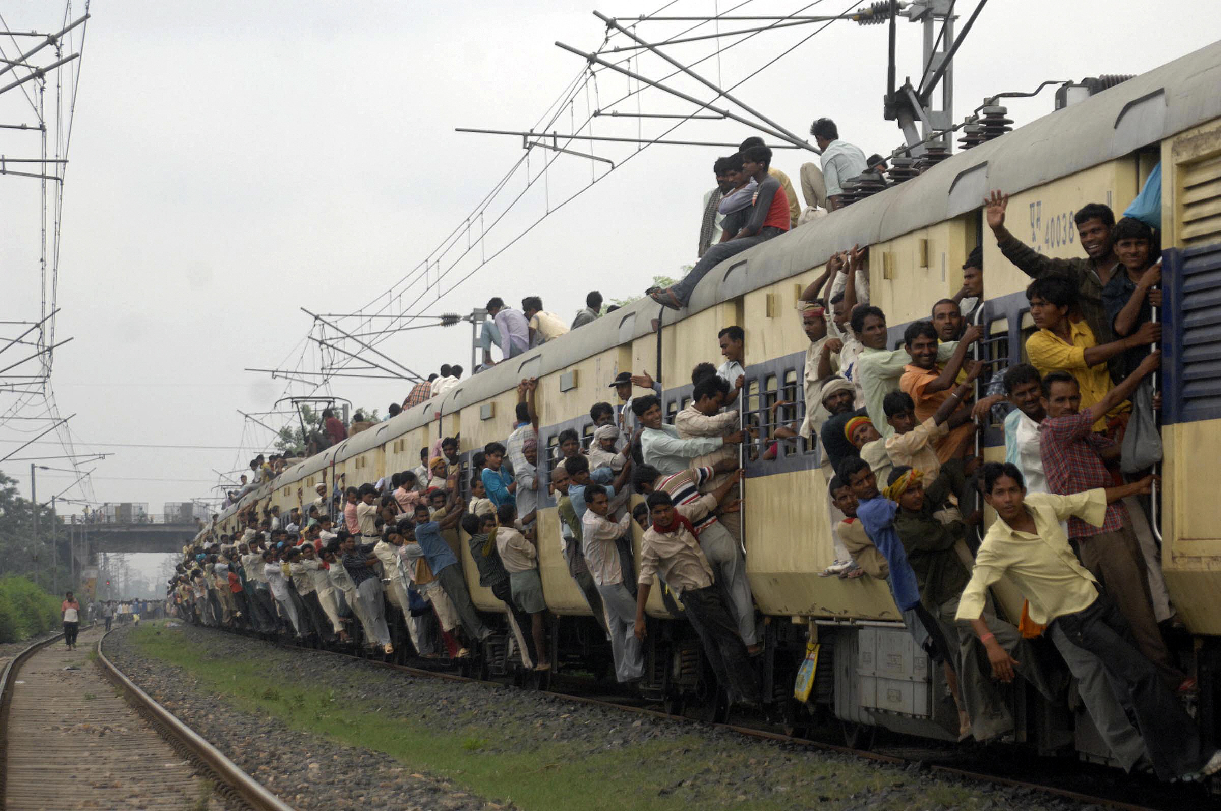 a photo of a train in india photo reuters file