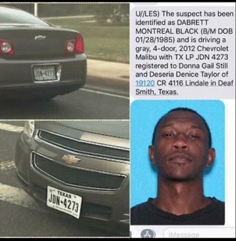 darbrett black of texas a suspect in the shooting of a texas state trooper is pictured in this undated handout photo obtained by reuters november 23 2017 photo reuters darbrett black of texas a suspect in the shooting of a texas state trooper is pictured in this undated handout photo obtained by reuters november 23 2017 photo reuters