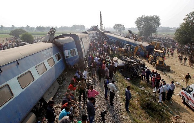 file photo rescue workers search for survivors at the site of a train derailment in pukhrayan south of kanpur city india november 20 2016 photo reuters