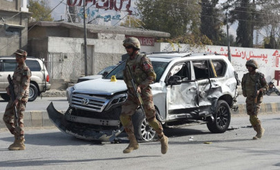 five passers by dead in suicide attack targeting fc official in quetta