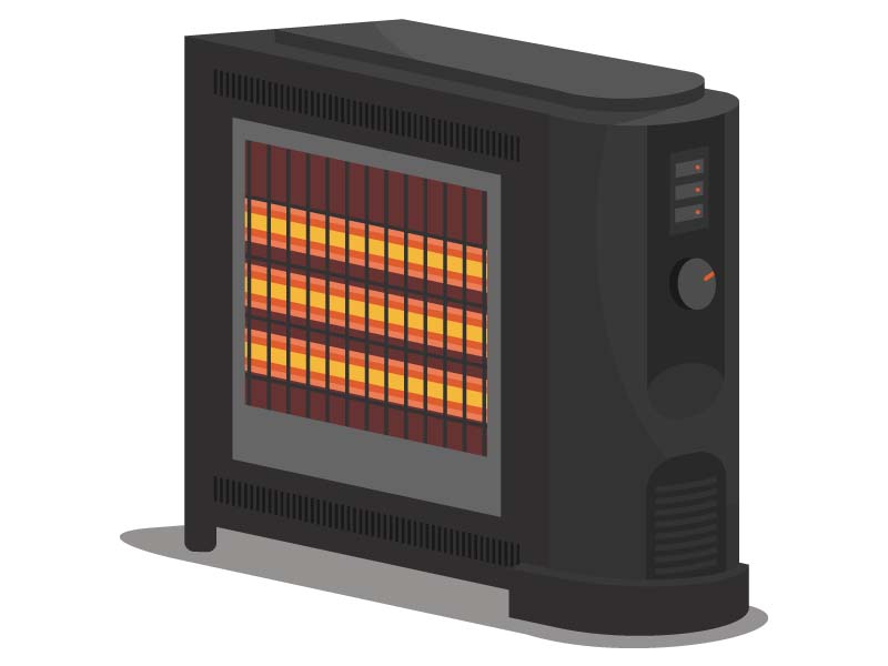 switch off gas heaters before going to bed