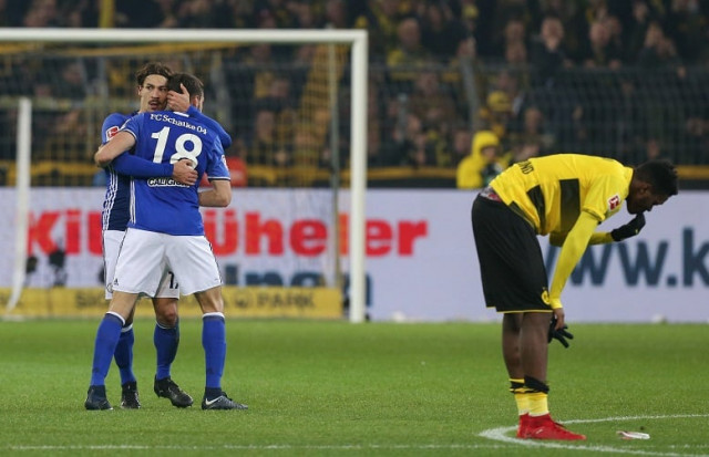 borussia breakdown dortmund were on course for a thumping win after racing into a 4 0 lead but the hosts collapsed in the second half after aubameyang was sent off for a second yellow card photo afp borussia breakdown dortmund were on course for a thumping win after racing into a 4 0 lead but the hosts collapsed in the second half after aubameyang was sent off for a second yellow card photo afp