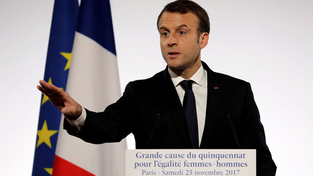 french president emmanuel macron delivers a speech during the international day for the elimination of violence against women at the elysee palace in paris photo reuters