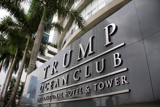 a sign of the trump ocean club international hotel and tower panama is seen in panama city panama october 11 2017 photo reuters