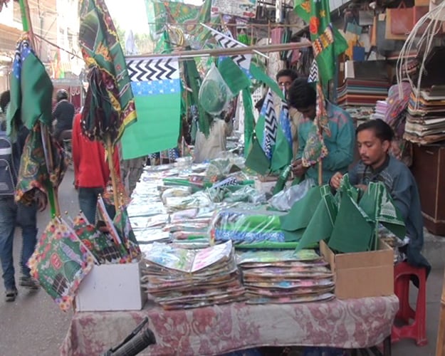 shops in the paper market are stocked with decorative items as the 12th rabiul awwal draws near photo express