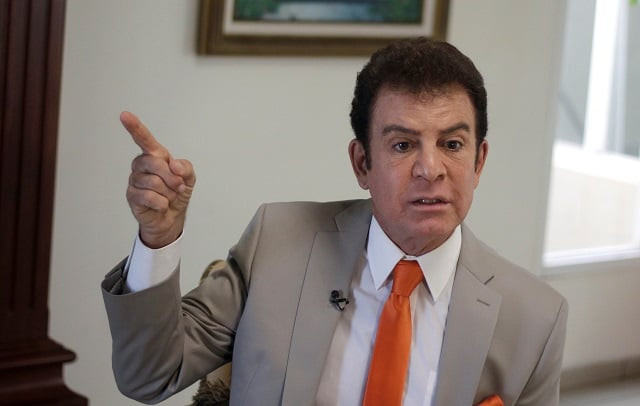 salvador nasralla presidential candidate for the opposition alliance against the dictatorship gestures as he speaks during an interview with reuters at a hotel in tegucigalpa honduras november 28 2017 photo reuters