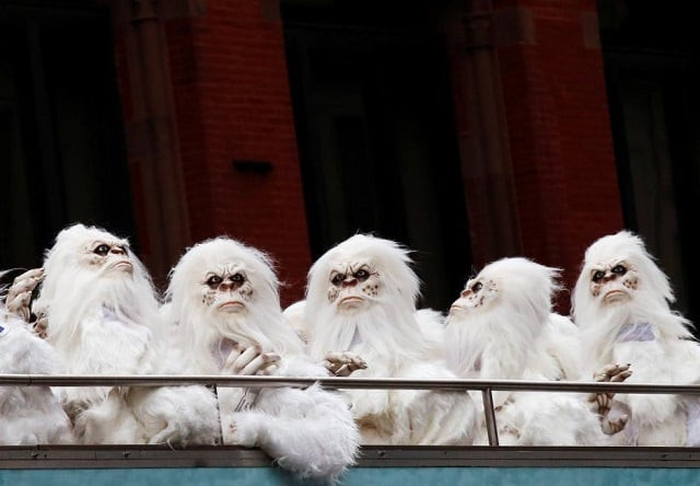 file photo actors dressed as a 039 yeti 039 ride aboard a tour bus during a promotional event for travel channel 039 s quot expedition unknown hunt for the yeti quot in manhattan new york city u s on october 4 2016 photo reuters