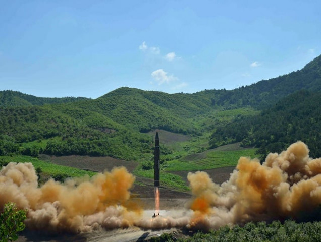 this file picture taken and released on july 4 2017 by north korea 039 s official korean central news agency kcna shows the test fire of the intercontinental ballistic missile hwasong 14 at an undisclosed location photo afp this file picture taken and released on july 4 2017 by north korea 039 s official korean central news agency kcna shows the test fire of the intercontinental ballistic missile hwasong 14 at an undisclosed location photo afp