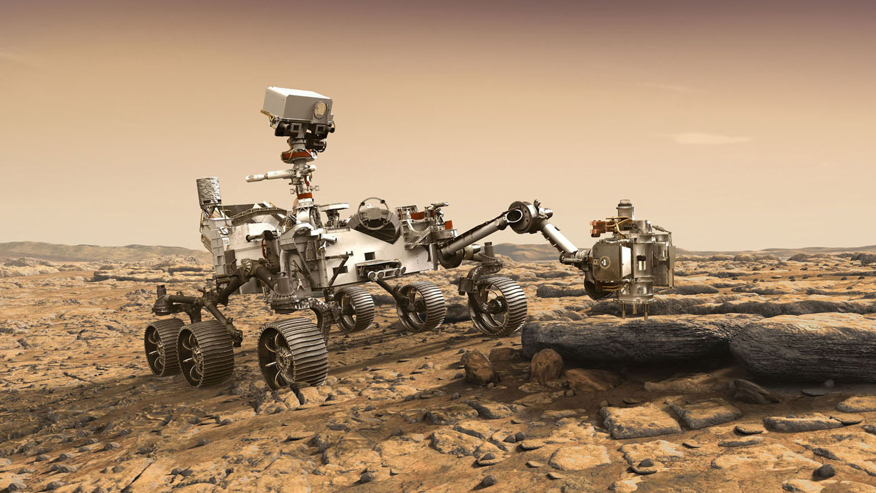 an artistic depiction of mars 2020 rover photo nasa