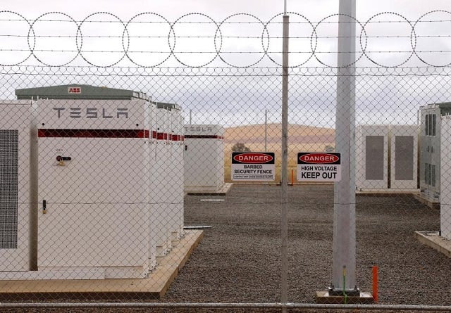 warning signs adorn the fence surrounding the compound housing the hornsdale power reserve featuring the world 039 s largest lithium ion battery made by tesla during the official launch near the south australian town of jamestown in australia december 1 2017 photo reuters warning signs adorn the fence surrounding the compound housing the hornsdale power reserve featuring the world 039 s largest lithium ion battery made by tesla during the official launch near the south australian town of jamestown in australia december 1 2017 photo reuters