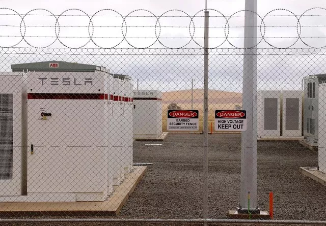 warning signs adorn the fence surrounding the compound housing the hornsdale power reserve featuring the world 039 s largest lithium ion battery made by tesla during the official launch near the south australian town of jamestown in australia december 1 2017 photo reuters warning signs adorn the fence surrounding the compound housing the hornsdale power reserve featuring the world 039 s largest lithium ion battery made by tesla during the official launch near the south australian town of jamestown in australia december 1 2017 photo reuters