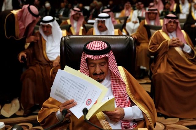 saudi arabia 039 s king salman bin abdulaziz al saud attends the 28th ordinary summit of the arab league at the dead sea jordan march 29 2017 photo reuters