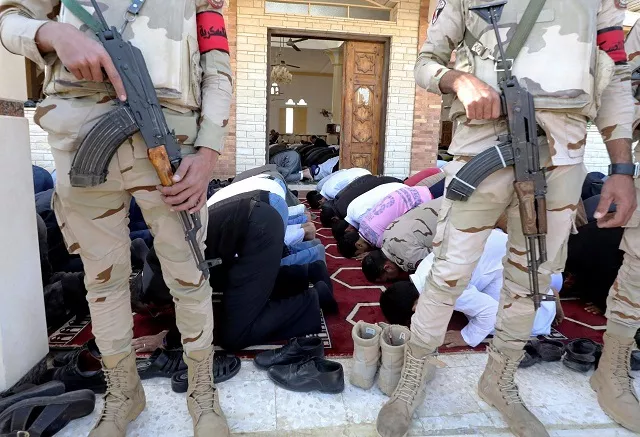 military secure worshippers outside al rawdah mosque during the first friday prayer after the attack in bir al abed egypt december 1 2017 photo reuters military secure worshippers outside al rawdah mosque during the first friday prayer after the attack in bir al abed egypt december 1 2017 photo reuters