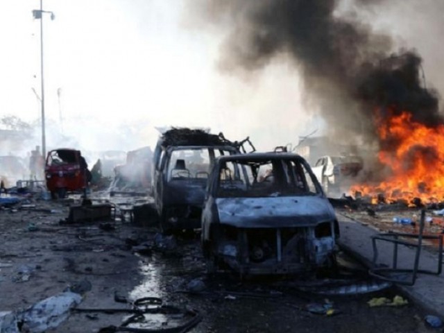 a general view shows the scene of an explosion in km4 street in the hodan district of mogadishu somalia photo reuters