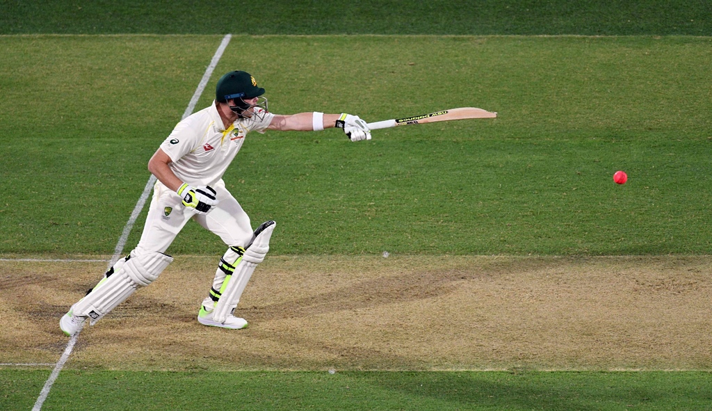 restricted steve smith who faced 90 balls had been contained by england 039 s tight line and was never given a moment 039 s peace by joe root 039 s team to keep him under pressure photo afp