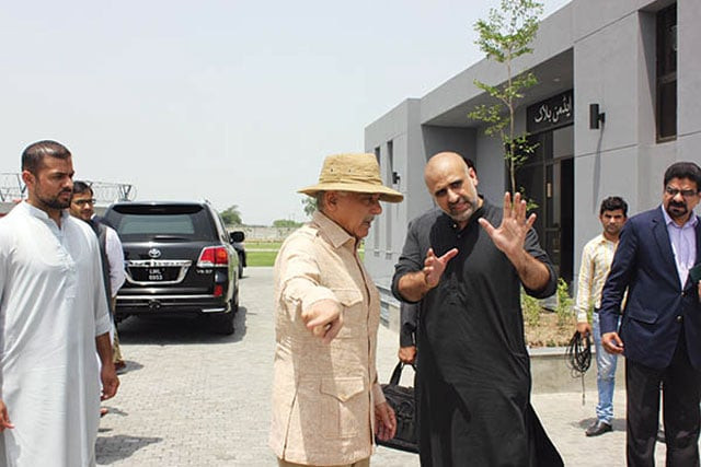 punjab chief minister shahbaz sharif and the sru s salman sufi inspect the shehr e khamoshan in lahore photo punjab govt punjab chief minister shahbaz sharif and the sru s salman sufi inspect the shehr e khamoshan in lahore photo punjab govt