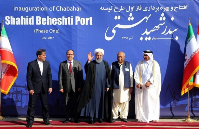 a handout picture provided by the office of iranian president hassan rowhani on december 3 2017 shows him c inauguraiting the first phase of chabahar shahid beheshti port in the southern iranian coastal city of chabahar photo afp a handout picture provided by the office of iranian president hassan rowhani on december 3 2017 shows him c inauguraiting the first phase of chabahar shahid beheshti port in the southern iranian coastal city of chabahar photo afp
