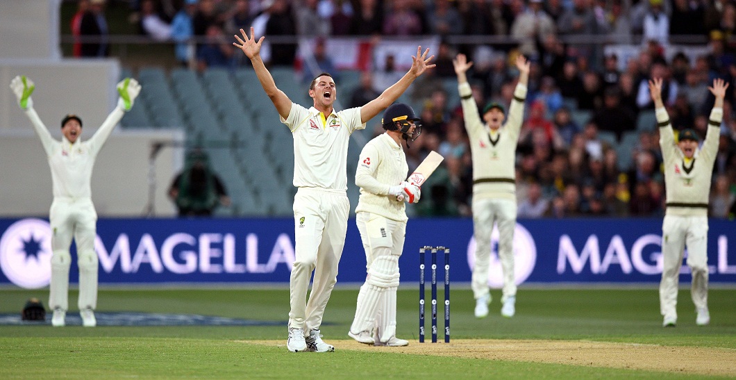 early setback mitchell starc struck in the seventh over trapping mark stoneman leg before wicket for 18 to leave the tourists a shaky 29 for one when rain brought an early finish at adelaide oval photo afp