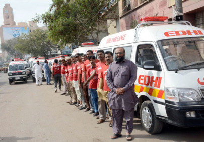 edhi foundation adds 100 ambulances to its fleet