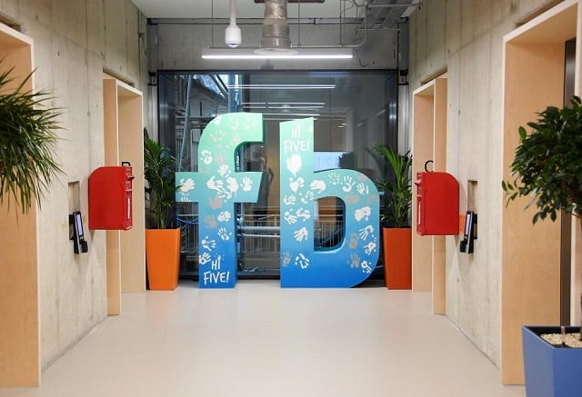 a large logo is seen at facebook 039 s headquarters in london britain december 4 2017 photo reuters